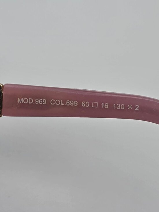 Cazal Mod. 969 Col. 699 Aubergine Gold Pink Rhinestone Sunglasses FRAME ONLY main image 3